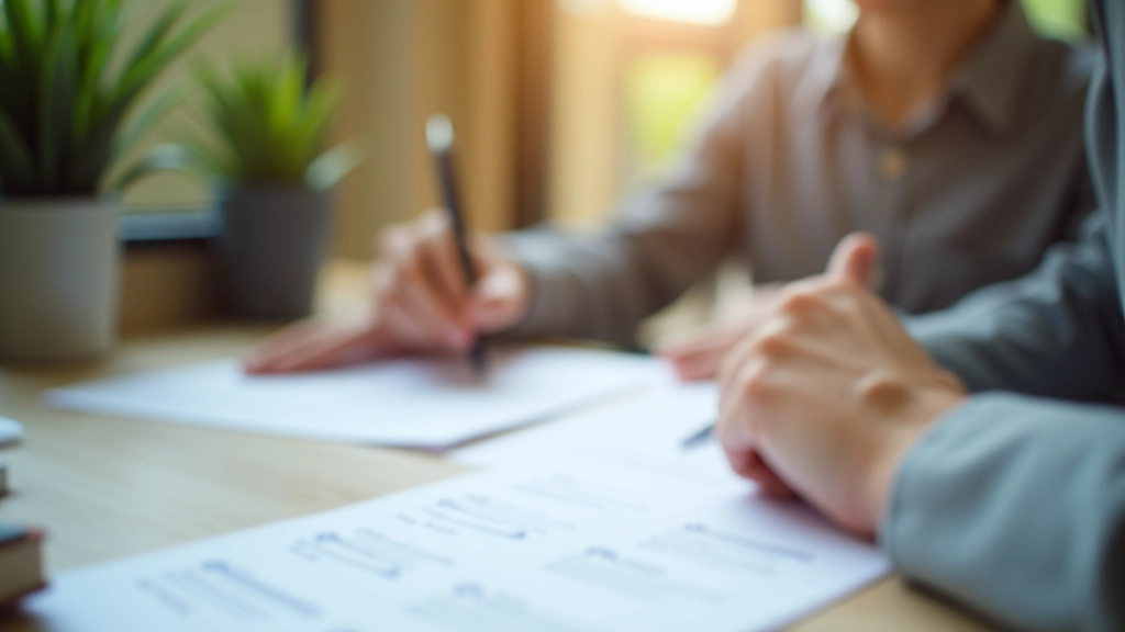 Pet owner reviewing rental documents with apartment checklist, organized workspace with lease papers and pen